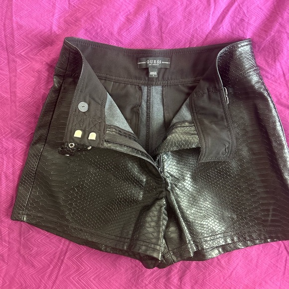 Guess Snakeskin Faux Leather Shorts - Picture 2 of 4